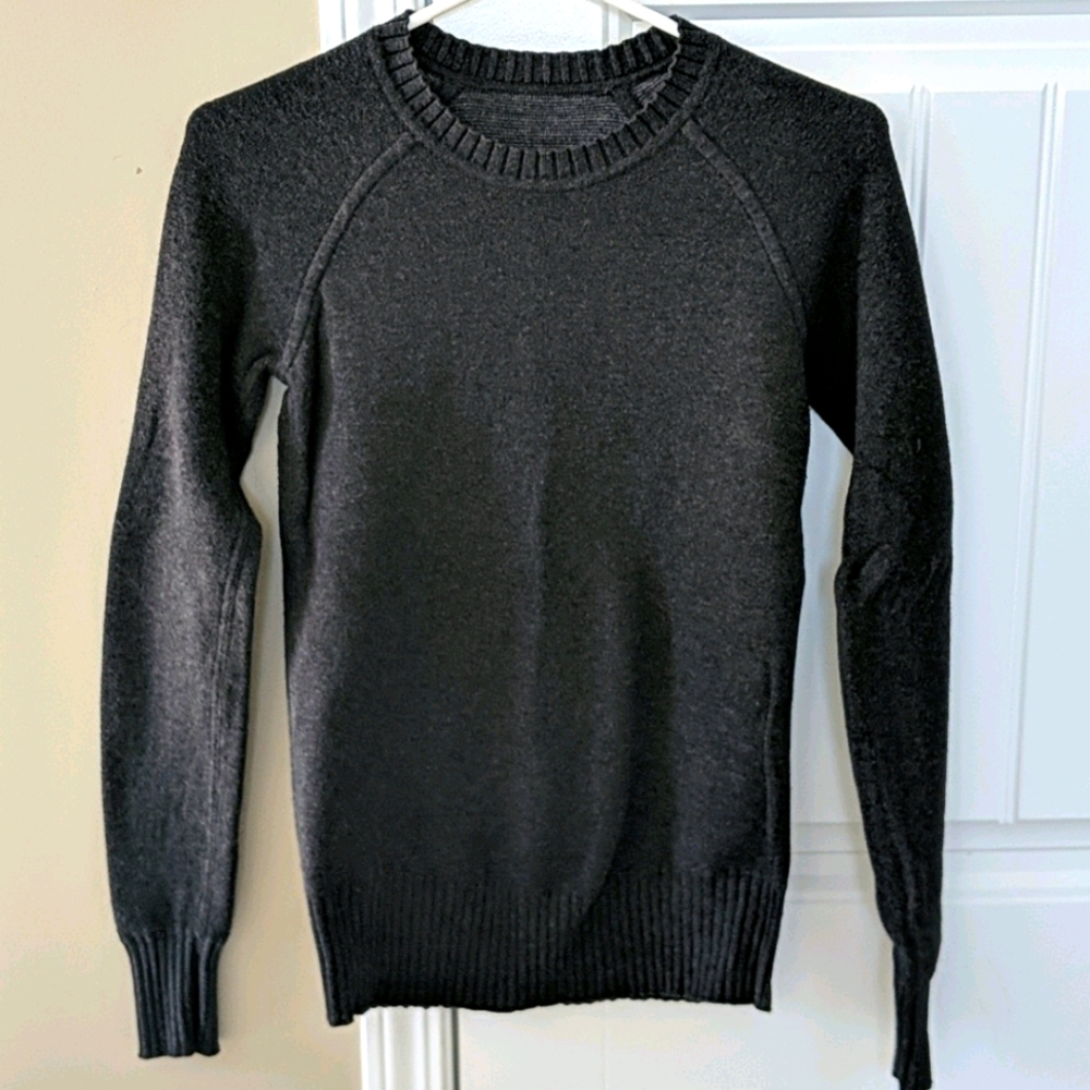 lululemon athletica Black Crew Neck Sweater